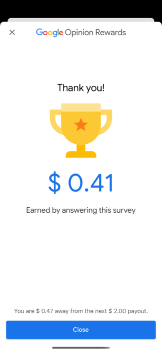 google opinion rewards app