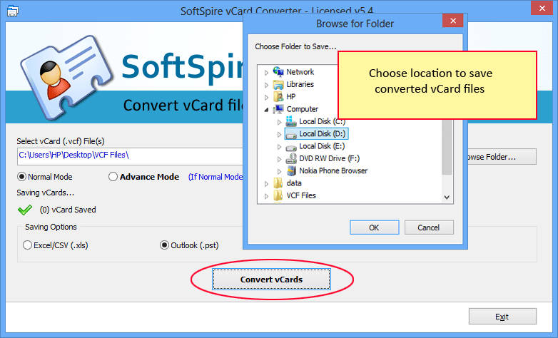 SoftSpire vCard Converter