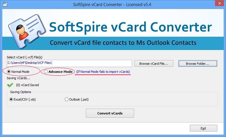 SoftSpire vCard Converter