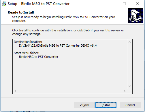 Birdie MSG to PST Converter