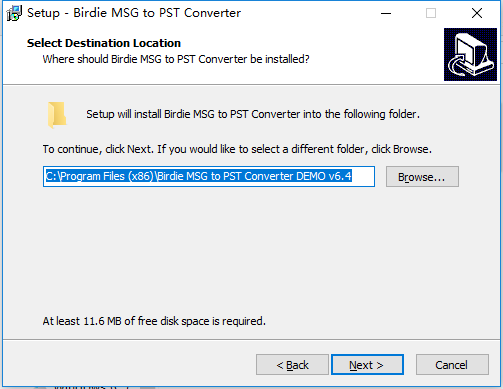 Birdie MSG to PST Converter