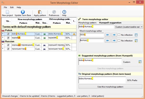 TransTools Term Morphology Editor