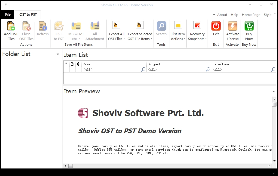 Shoviv OST to PST