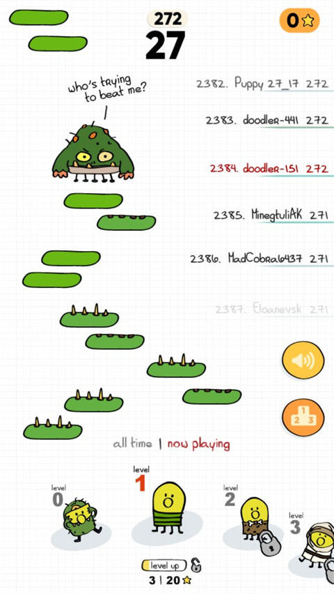 嘟嘟跳2官方最新版(Doodle Jump 2)
