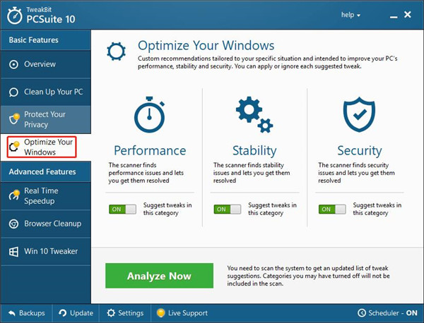 TweakBit PCSuite(系统优化工具)