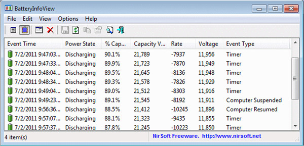 batteryinfoview(笔记本电池检测软件)