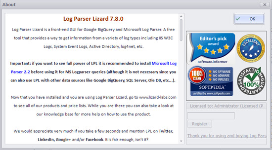 Log Parser Lizard