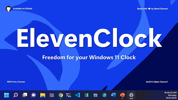 ElevenClock(Win11时钟美化工具)