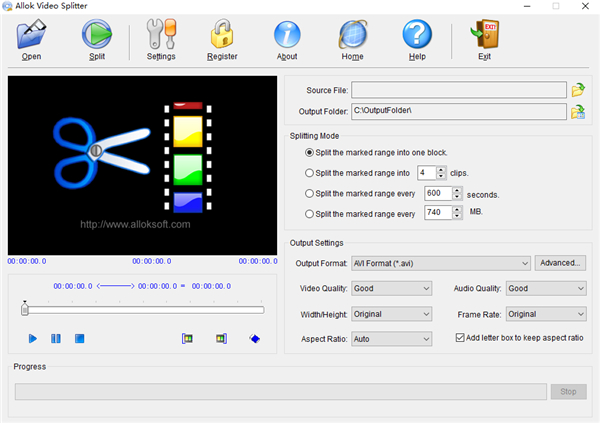 allok video splitter(视频剪辑软件)