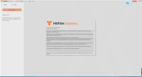 HitFilm Express 16中文破解版(视频编辑工具)