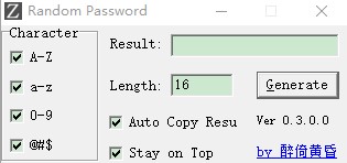 Random Password随机密码生成工具