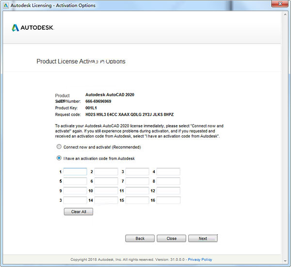 autocad2020注册机