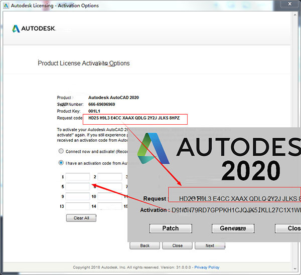 autocad2020注册机