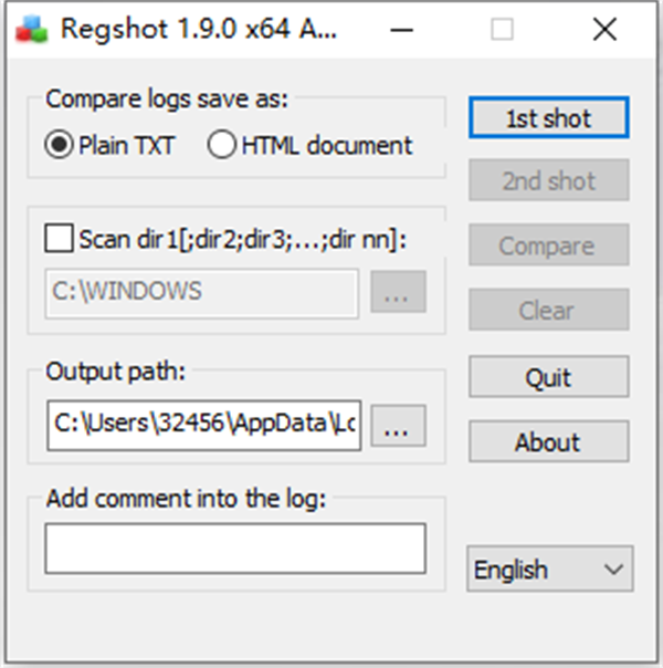 RegShot(注册表修复工具)