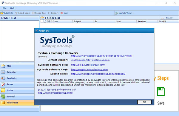 SysTools Exchange Recovery(edb文件恢复软件)