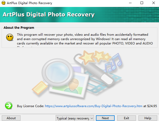 ArtPlus Digital Photo Recovery(照片恢复软件)官方版