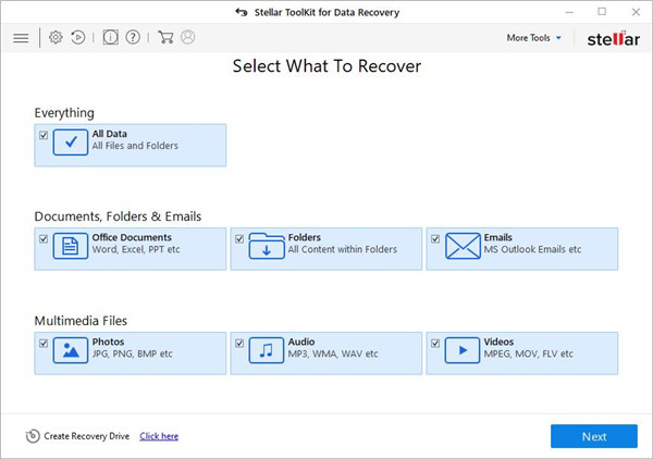 Stellar Toolkit for Data Recovery