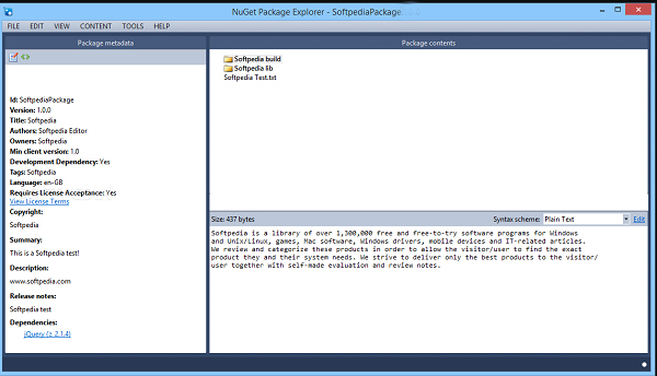 NuGet Package Explorer(NuGet文件浏览打包工具)