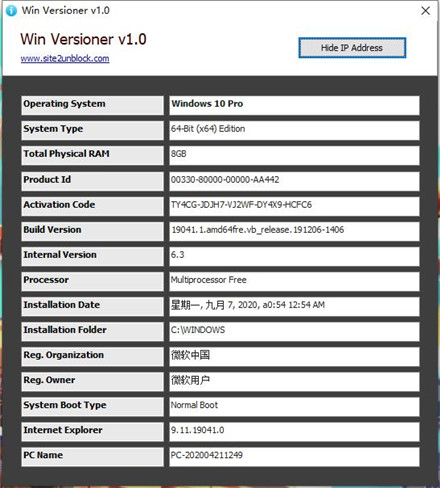 Win Versioner(系统信息检测工具)