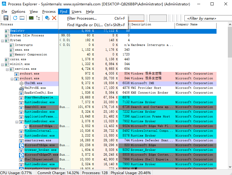 Process Explorer(电脑进程管理器)