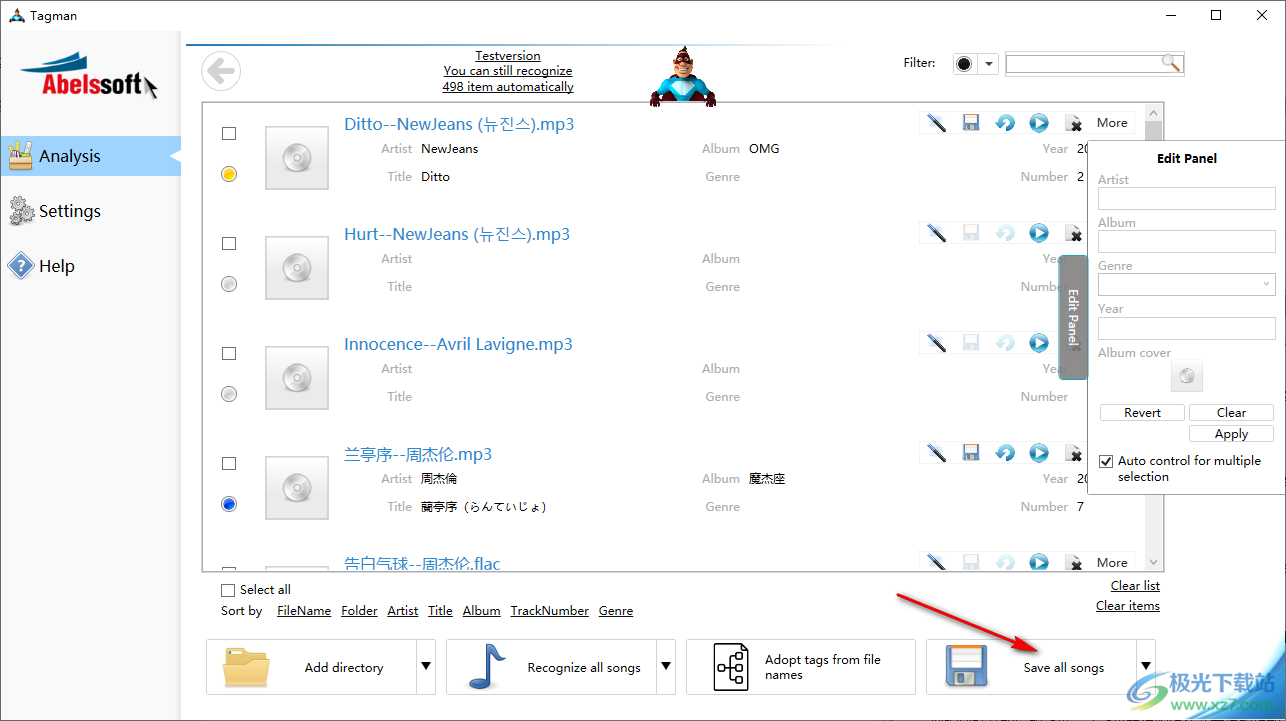 mp3标签批量修改器(Abelssoft Tagman)