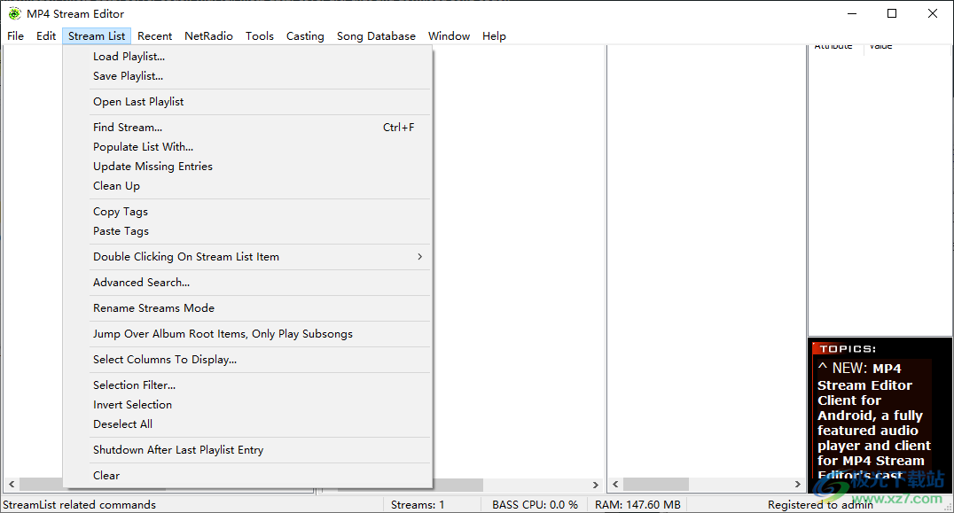 MP4 Stream Editor(音频编辑器)