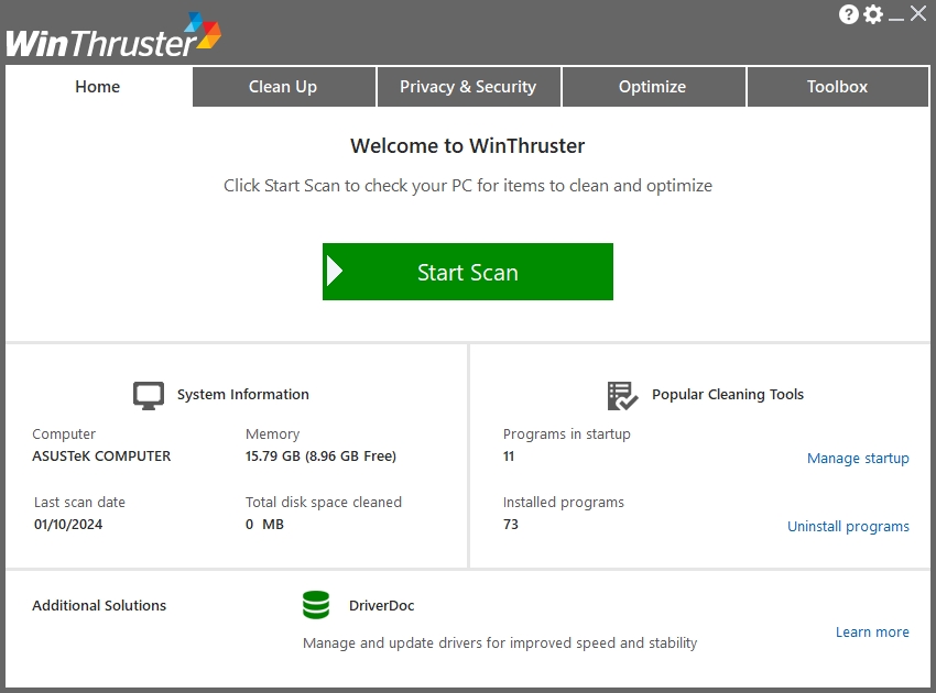 winthruster pro(注册表清理工具)