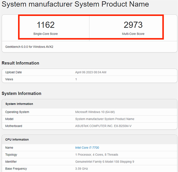 Geekbench6电脑跑分软件