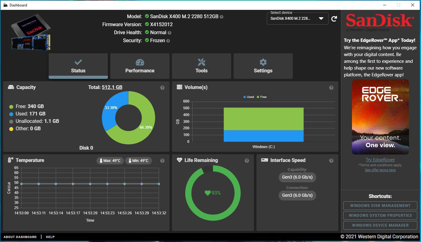 WD SSD Dashboard(西数固态硬盘软件)