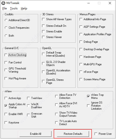 nvidia forceware nvtweak(N卡调节工具)