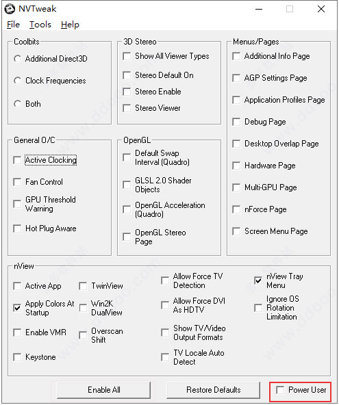 nvidia forceware nvtweak(N卡调节工具)
